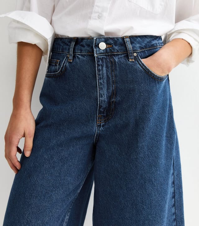 New Look Women's Petite Dark Blue Denim Culottes New Look - 2