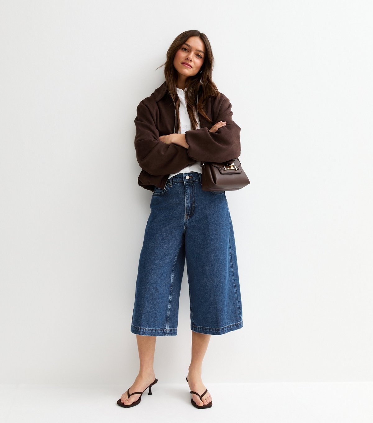 New Look Women's Petite Dark Blue Denim Culottes New Look - 4