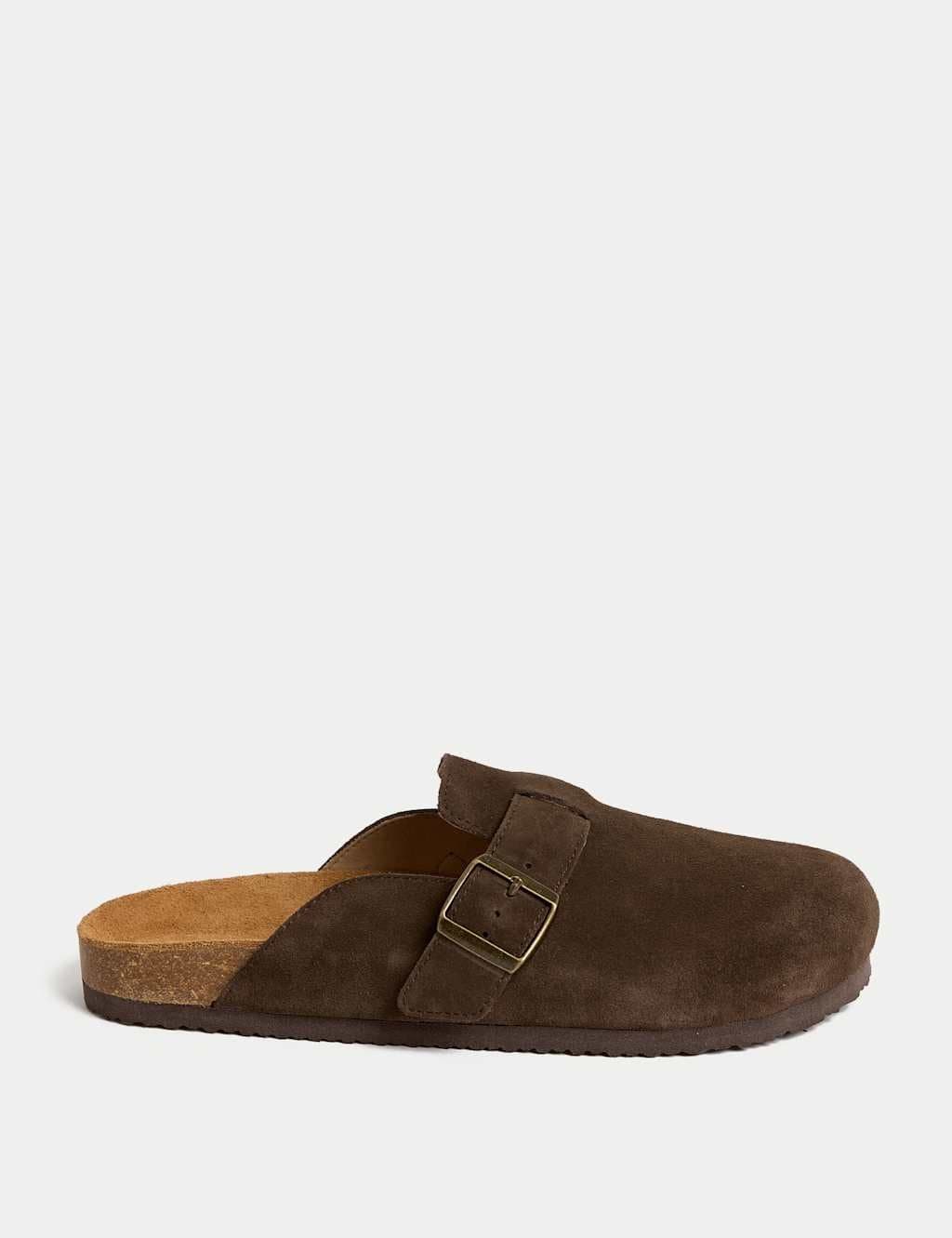 Marks & Spencer M&S Suede Corkbed Mule Brown