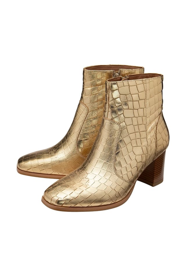 Ravel Ravel Women's 'Louth' Leather Ankle Boots in Gold - 2
