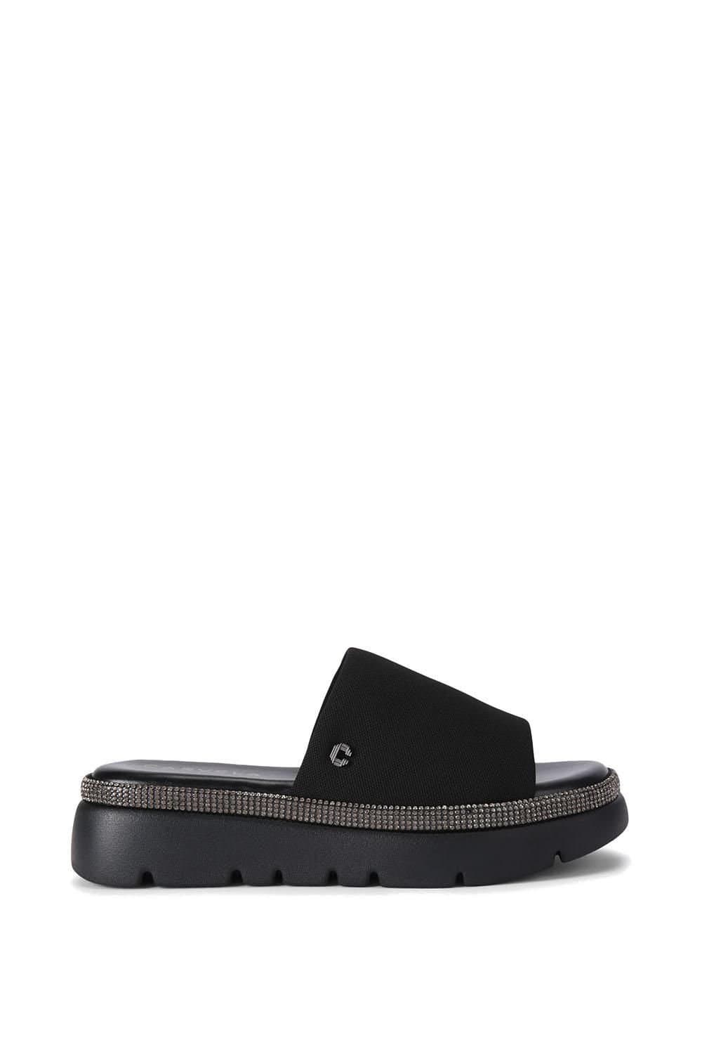 Carvela Carvela Women's 'Dazzle Flatform' Fabric Flats in Black
