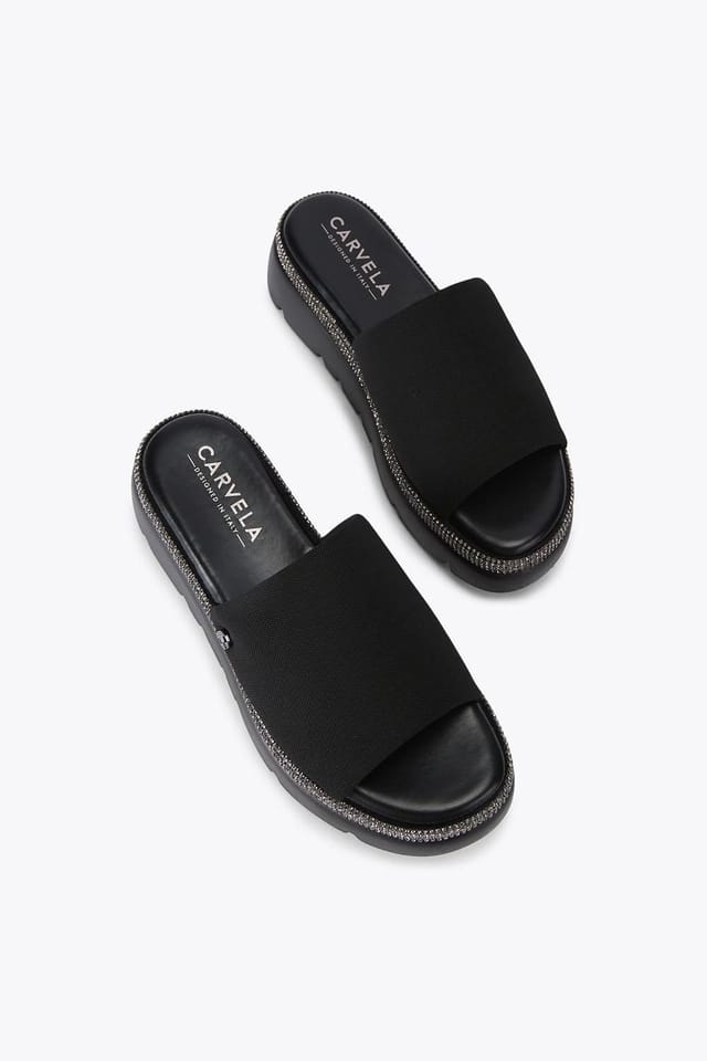 Carvela Carvela Women's 'Dazzle Flatform' Fabric Flats in Black - 2