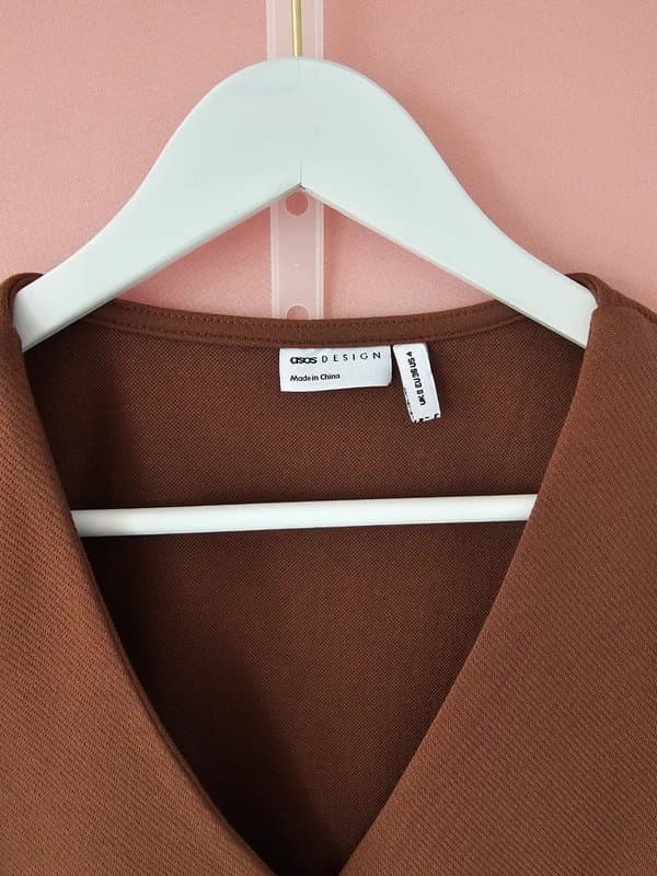 ASOS Design ASOS Design - Asymmetric Textured Knit Co-Ord Waistcoat - Size UK 8