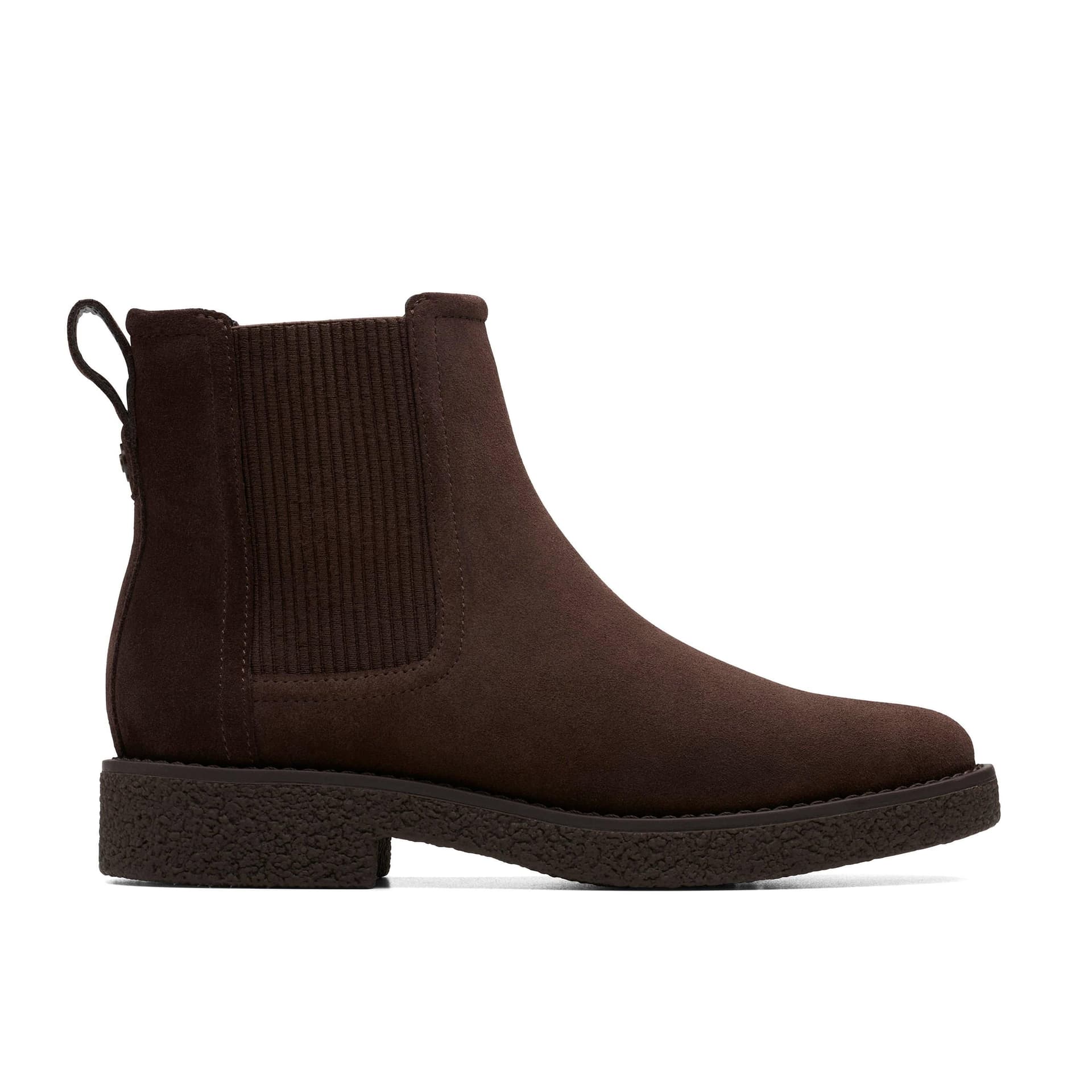 Clarks Clarks Women's Nella Top Dark Brown Suede Ankle Boots, Chelsea Boots