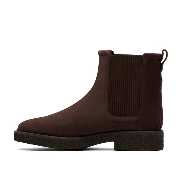 Clarks Clarks Women's Nella Top Dark Brown Suede Ankle Boots, Chelsea Boots - 2