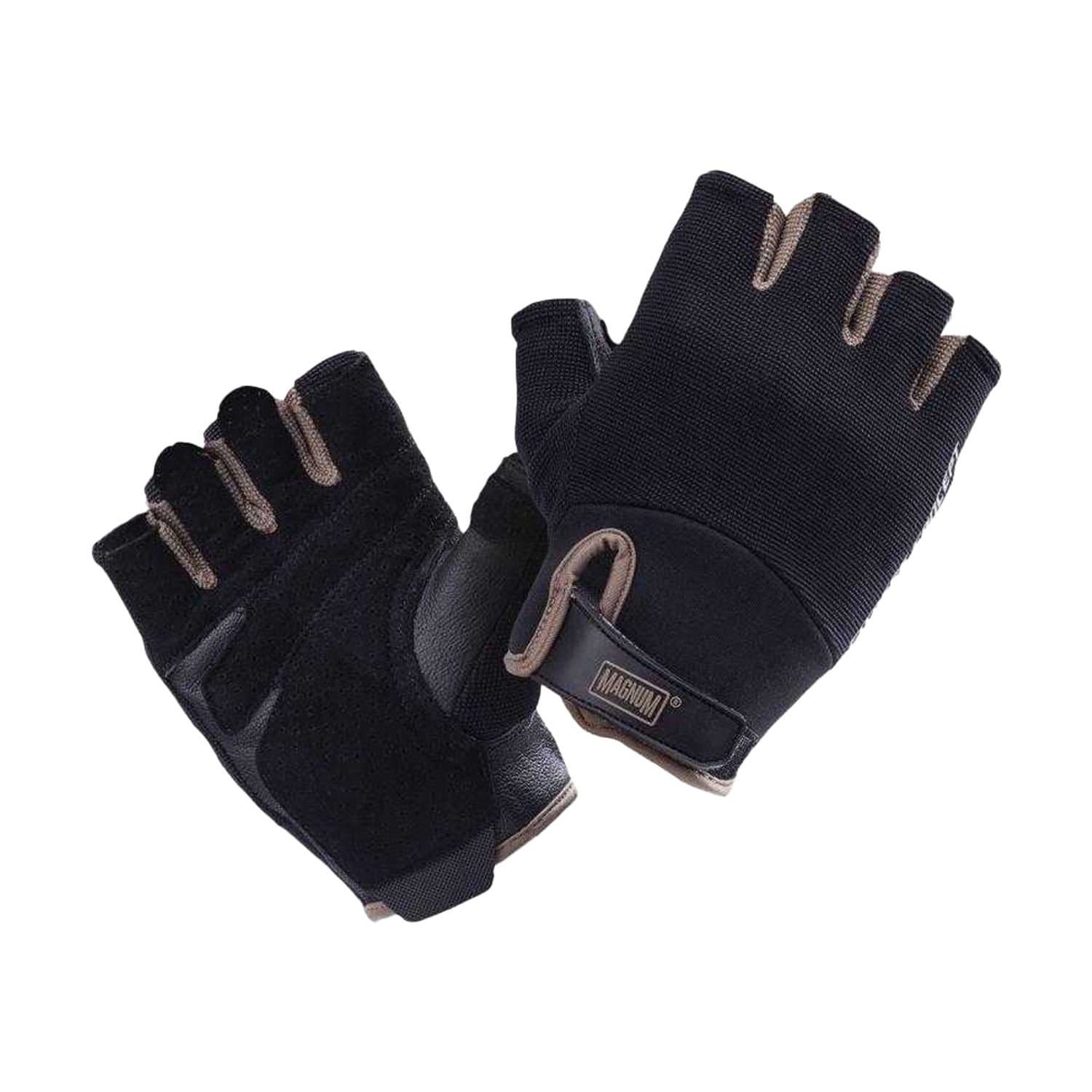 magnum Magnum Men's Concept Leather Fingerless Gloves in Black
