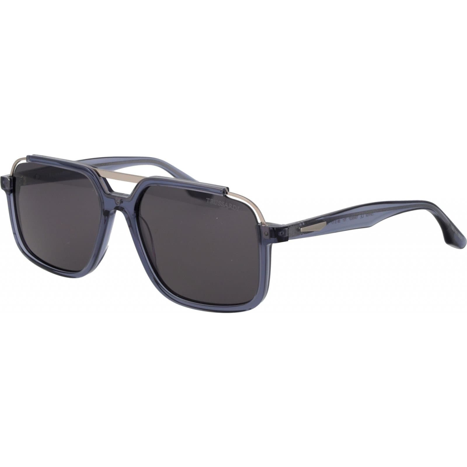 Trussardi Trussardi Men's TSM9037 58T01 Square/Rectangle Sunglasses in Blue