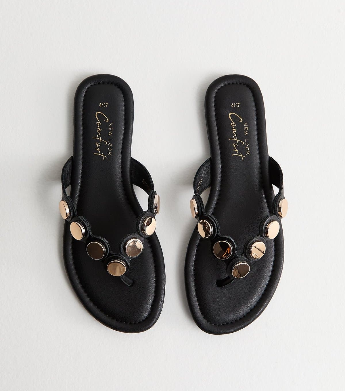 New Look New Look Black Faux Leather Sandals