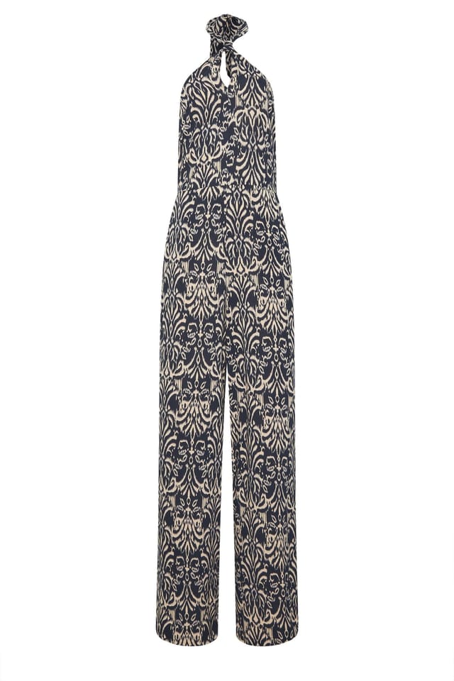 Long Tall Sally Long Tall Sally Women's Tall Abstract Halterneck Jumpsuit - 2