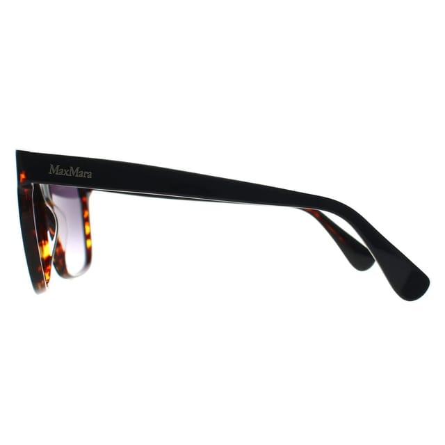 Max Mara Max Mara Women's Square Black Tortoise Smoke Grey Gradient MM0042 Logo9 - 3