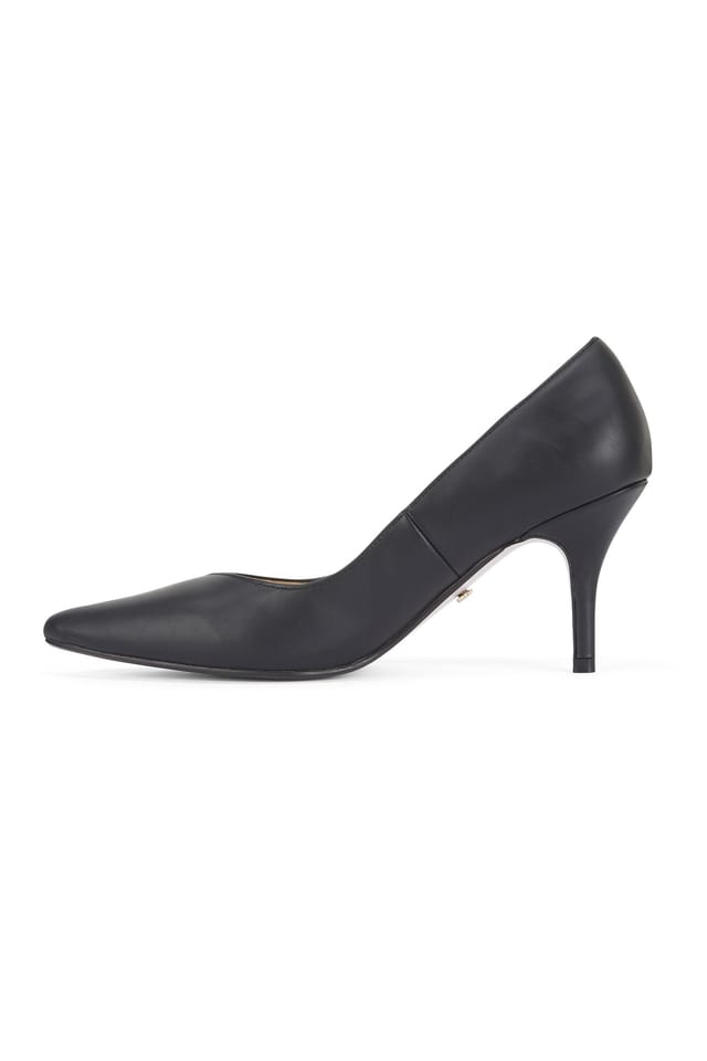 MALOW LONDON MALOW LONDON Women's Olivia Court Shoes PU/Patent Pointed Toe Stiletto Slip On Heels in Black - 3