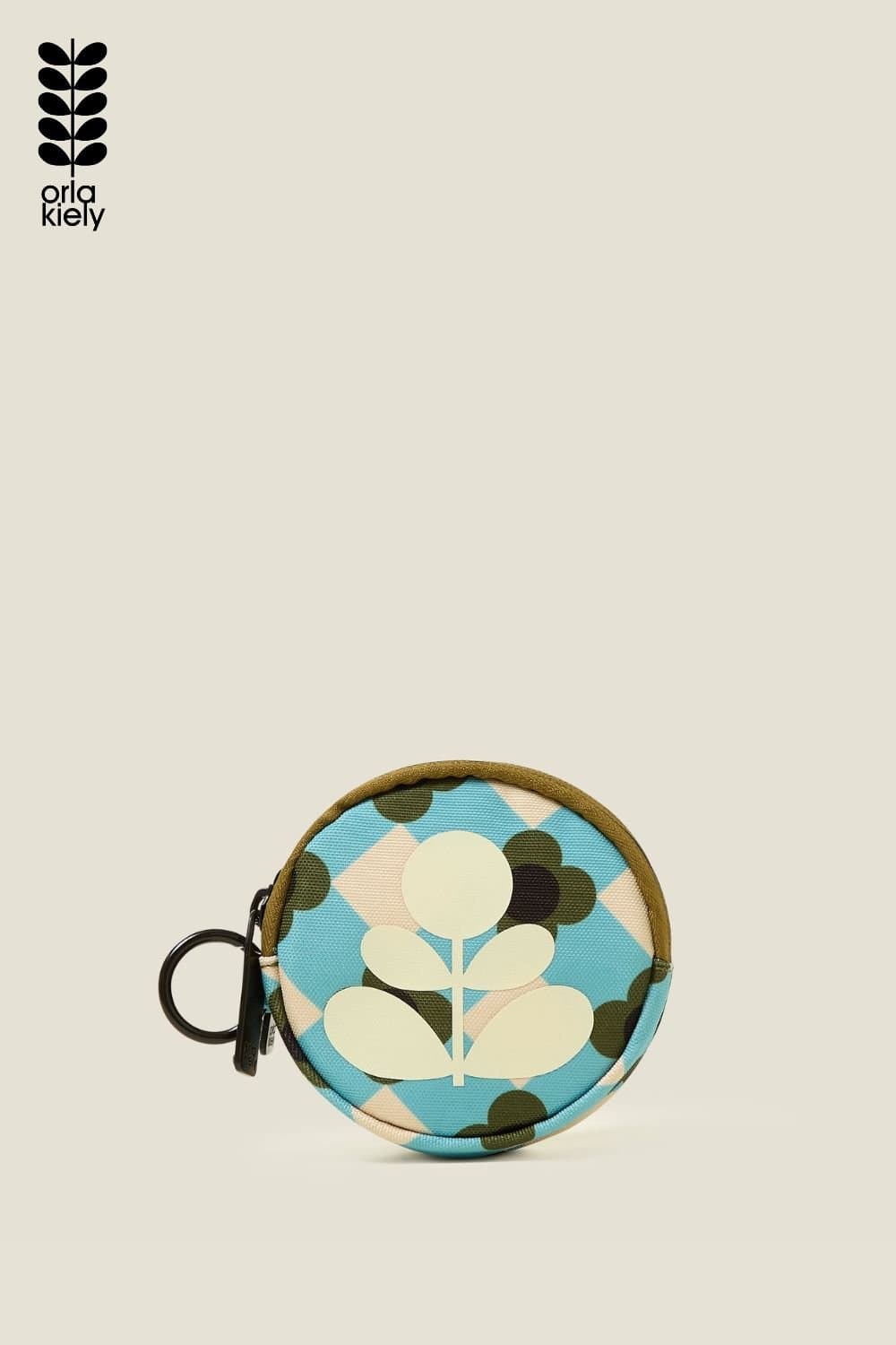 Orla Kiely Orla Kiely Women's Pi Coin Purse - Flower Check Ziggurat in Blue