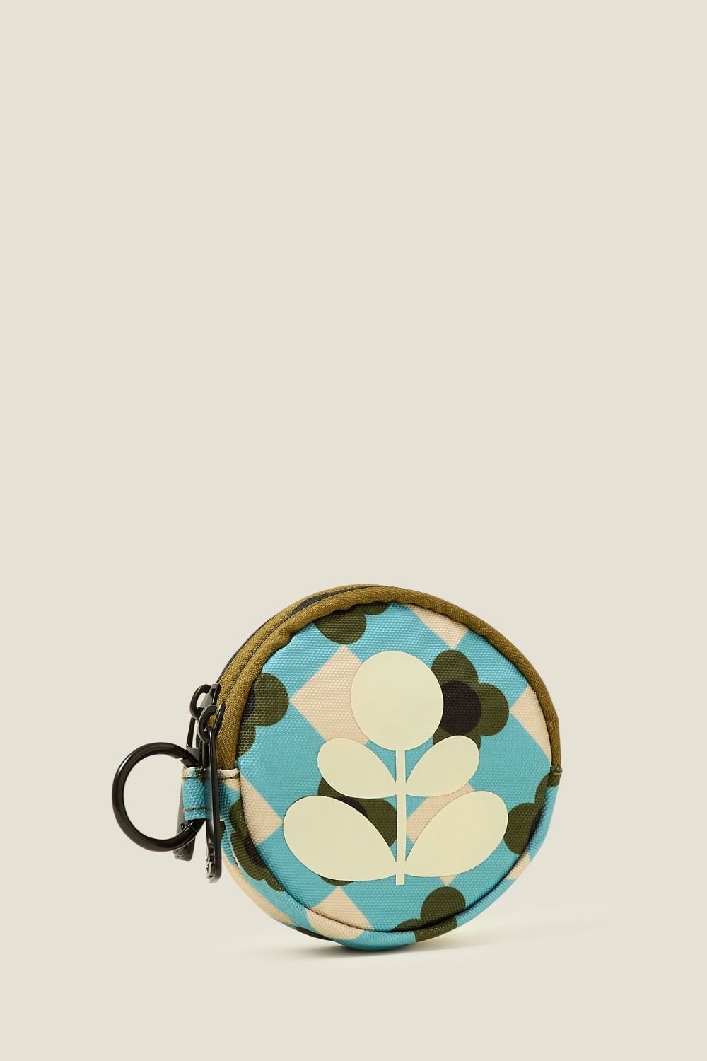 Orla Kiely Orla Kiely Women's Pi Coin Purse - Flower Check Ziggurat in Blue - 2