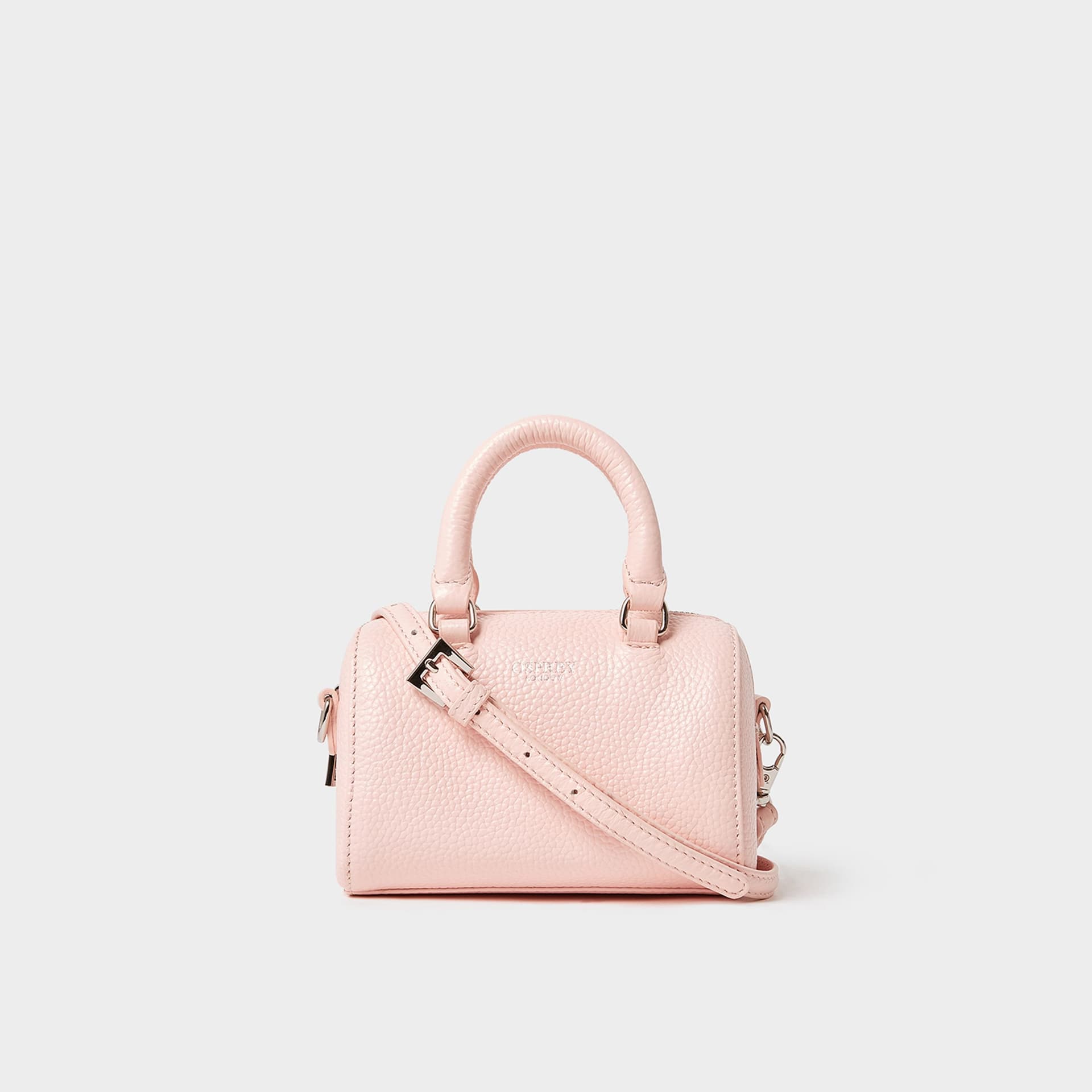 OSPREY LONDON OSPREY LONDON Pale Pink Leather Barrel Bag