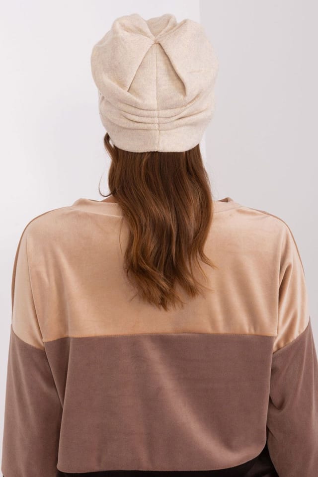 Love Lace Love Lace Women's Cashmere Beanie Hat with Rhinestone Embellishment for Warm Winter in Beige - 3