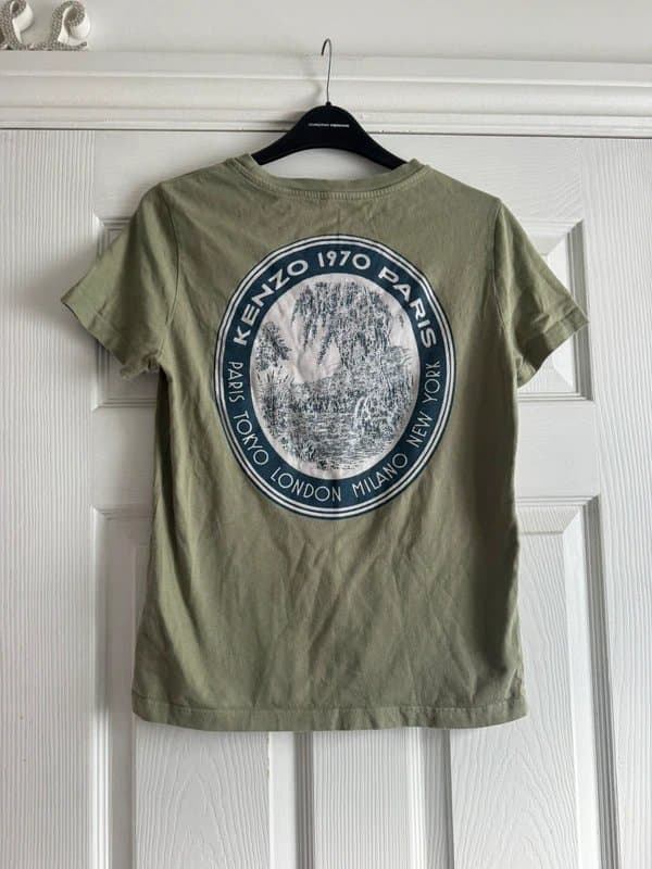 Kenzo Kenzo T-shirt size small khaki green cotton good condition
