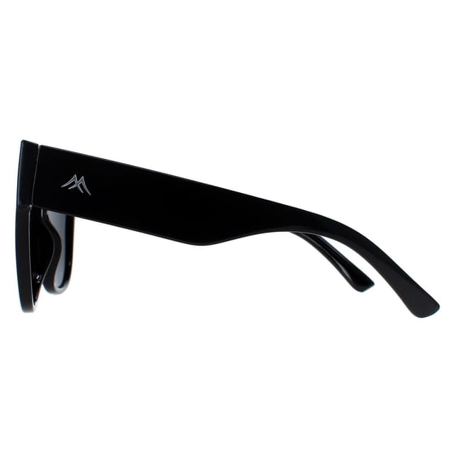 montana montana Women's Square Shiny Black Smoke Polarized MP73A Sunglasses - 3