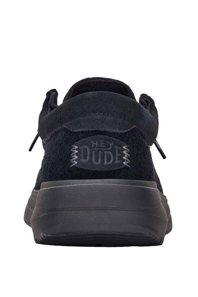 Hey Dude Hey Dude Men's Wally COMF Suede Slip on Shoe in Black - 2