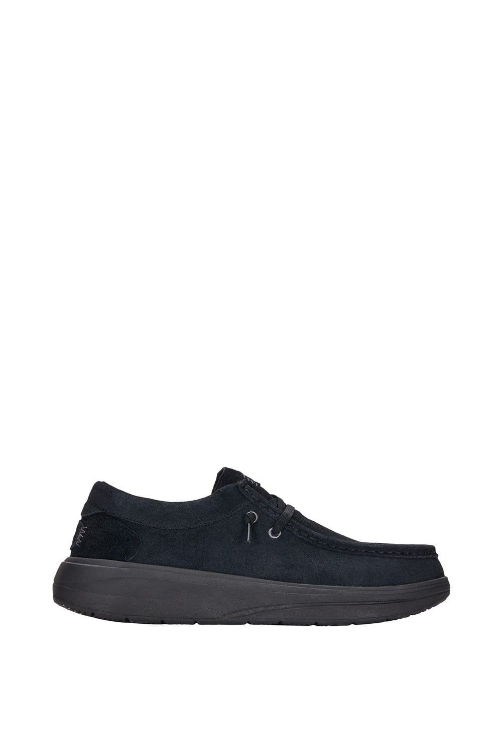 Hey Dude Hey Dude Men's Wally COMF Suede Slip on Shoe in Black - 4