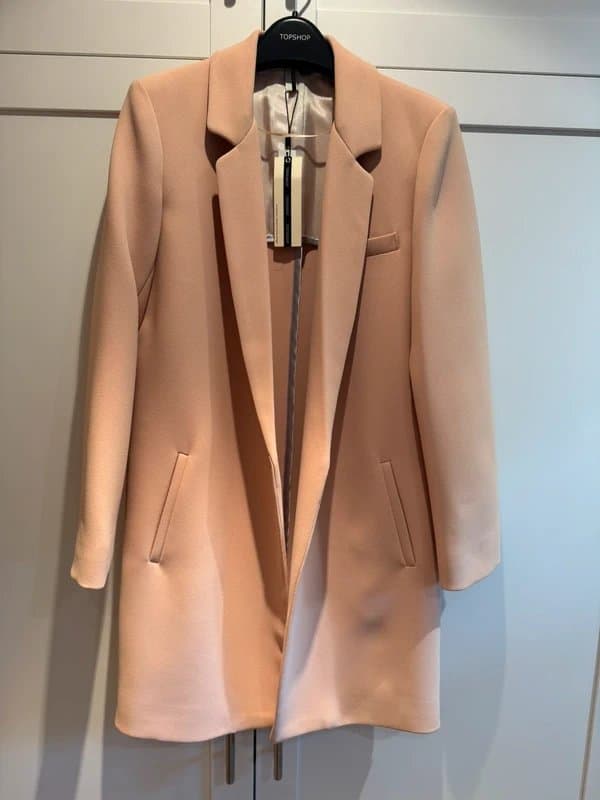 Topshop Smart Topshop coat / blazer blush pink/beige