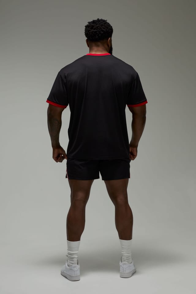 Training Dept. Training Dept. Men's Training Dept Contrast Trim Oversized T-shirt in Black - 2