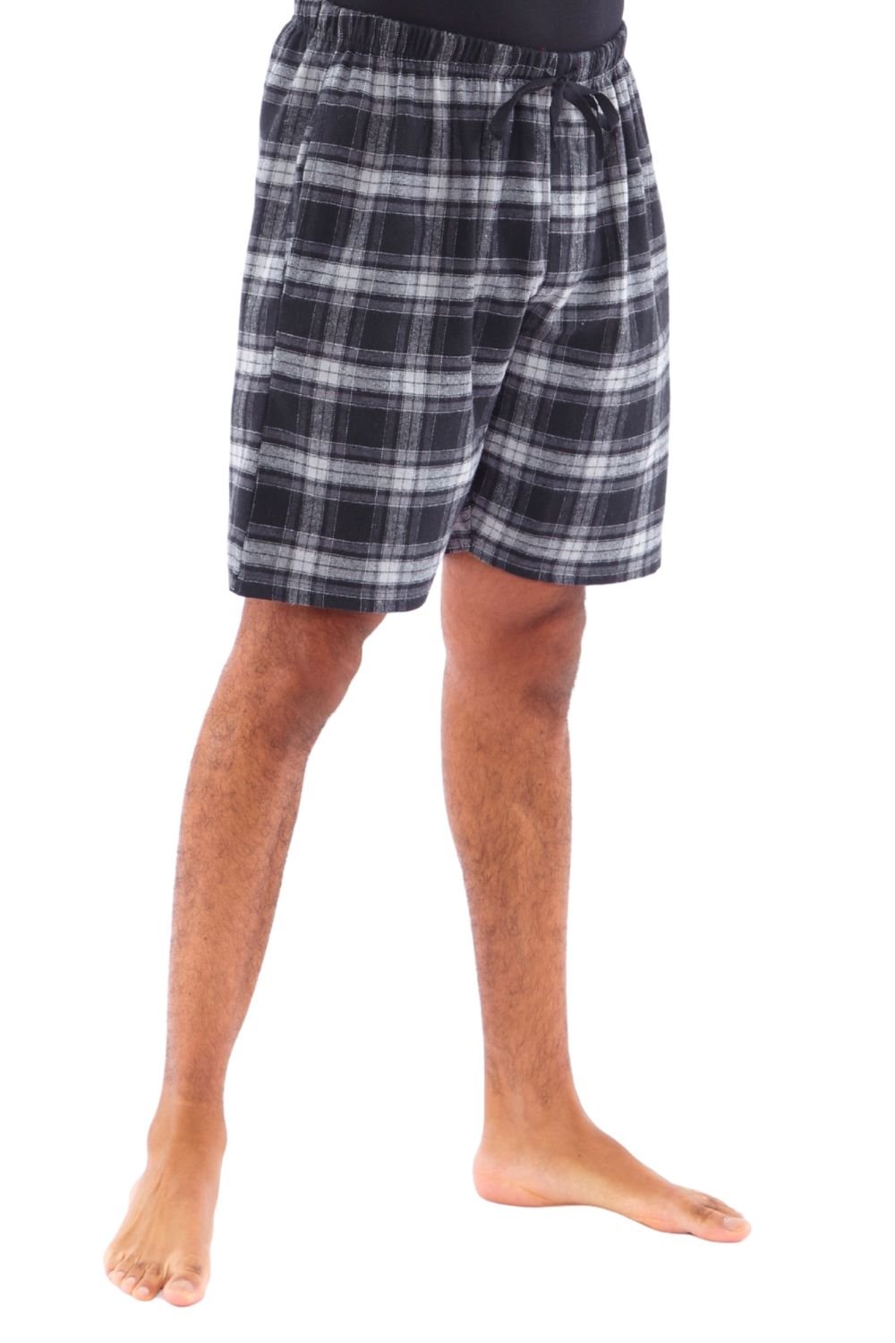 Just Essentials Just Essentials Men's 2 Pack Flannel Check Pyjama Shorts in Black - 3