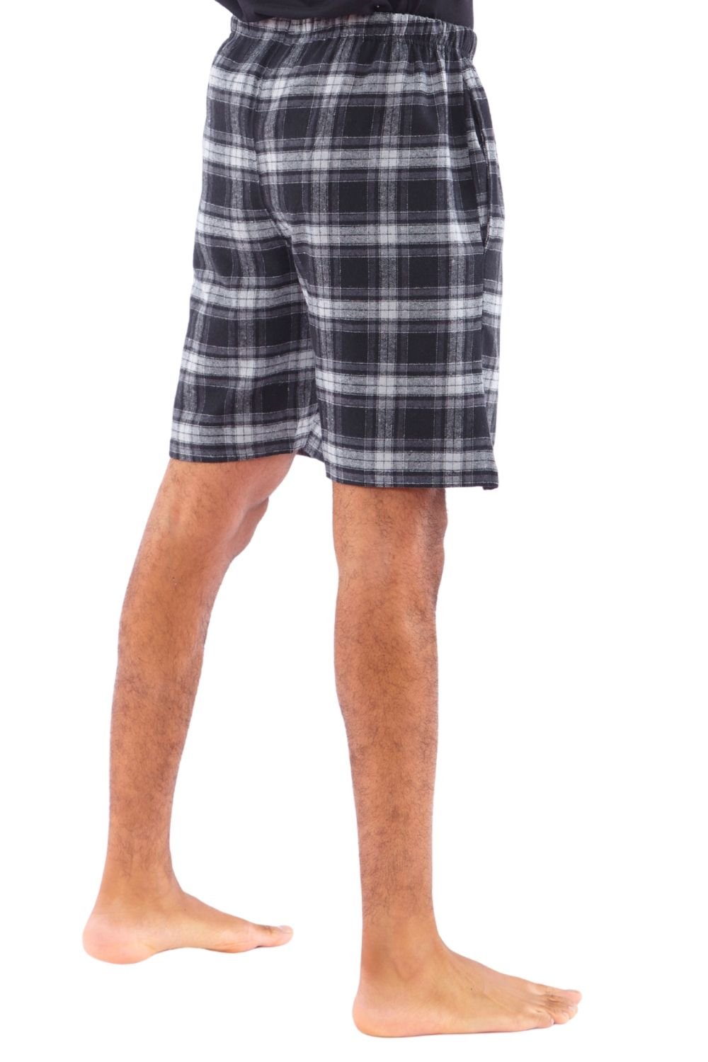 Just Essentials Just Essentials Men's 2 Pack Flannel Check Pyjama Shorts in Black - 4
