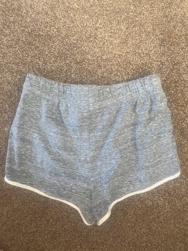Topshop Topshop Grey White Marl Drawstring Waist Hot Pants Shorts sz 8 Great Condition
