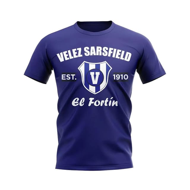 Velez Sarsfield Velez Sarsfield Men's Personalised Established Football T-Shirt in Navy - 2