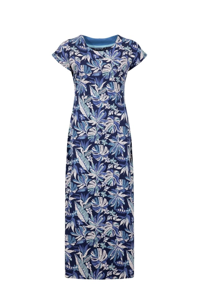 Weird Fish Weird Fish Women's Mirren Printed Maxi Dress in Dark Indigo - 2