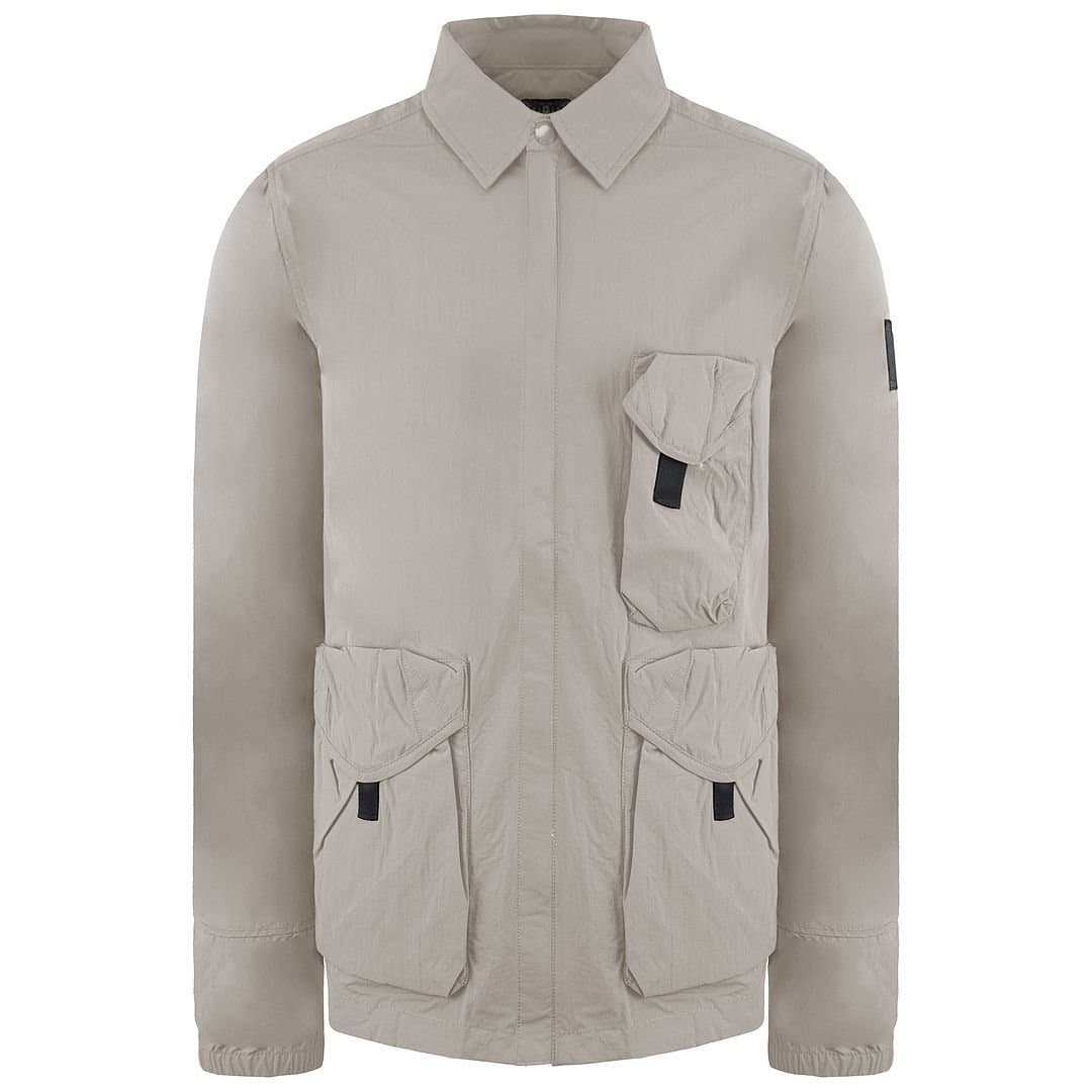 Weekend Offender Weekend Offender Men's Long Sleeve Zip Up Beige Hamburg Jacket