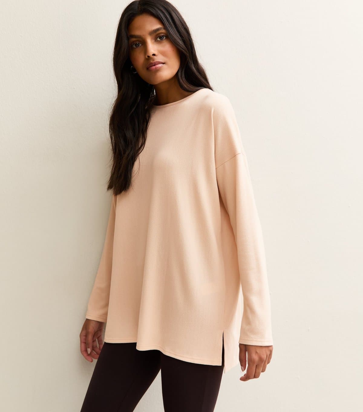 New Look Women's Cream Soft Touch Long Sleeve Top New Look