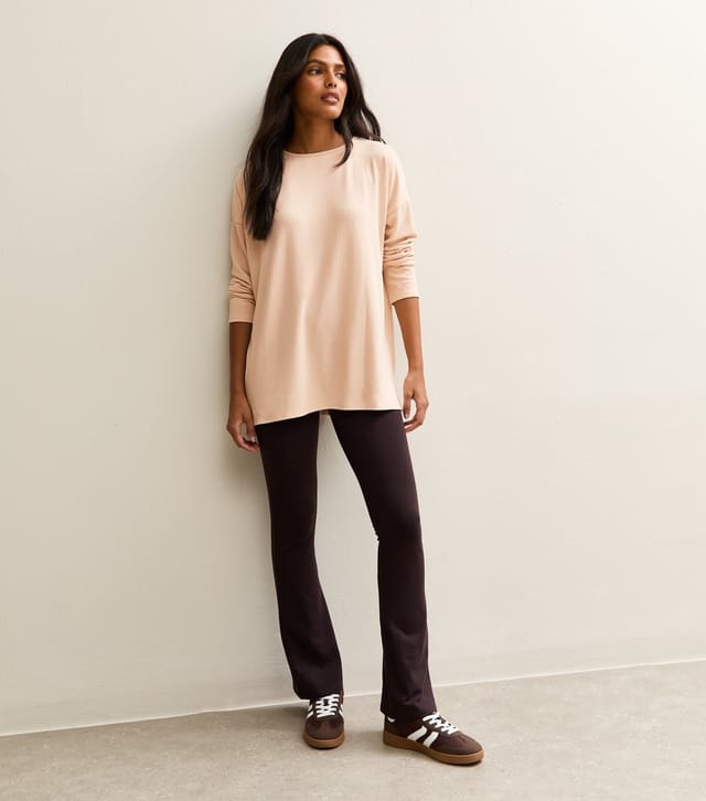New Look Women's Cream Soft Touch Long Sleeve Top New Look - 3