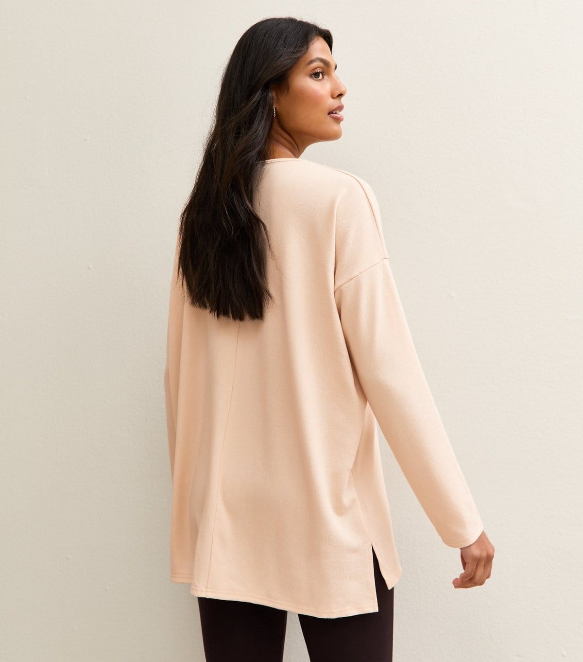 New Look Women's Cream Soft Touch Long Sleeve Top New Look - 4