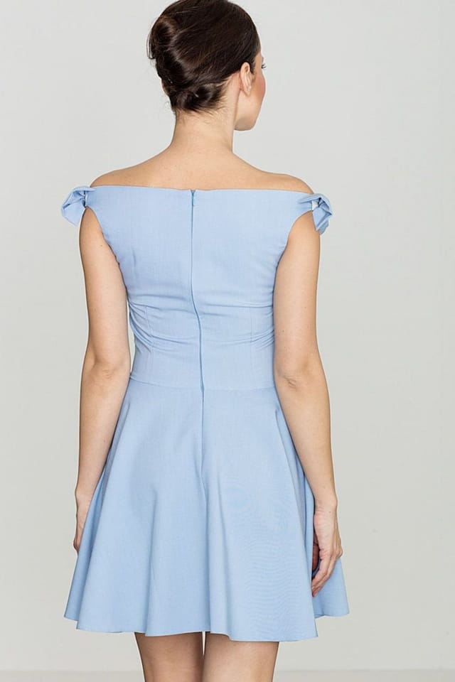 Love Lace Love Lace Women's Sleeveless Bow Shoulder Cocktail Dress in Blue - 2