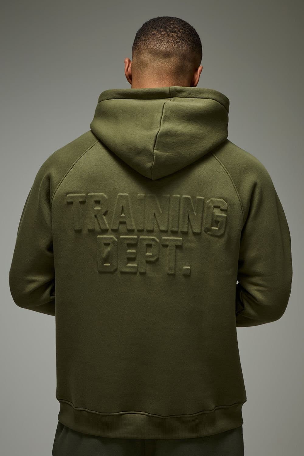 Training Dept. Training Dept. Men's Training Dept Embossed Oversized Hoodie in Khaki