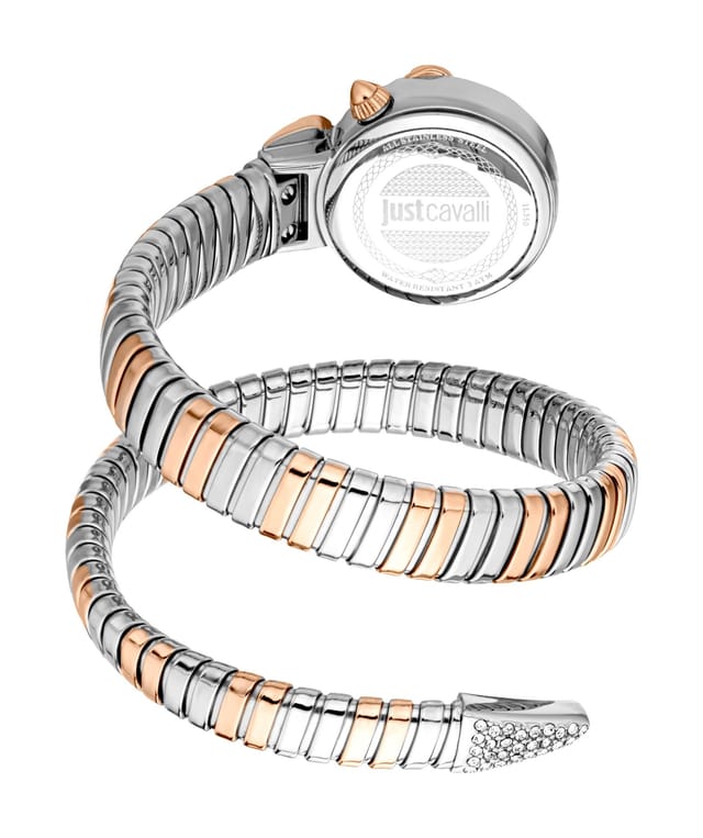 Just Cavalli Just Cavalli Women's Snake Two Tone Silver & Rose Gold Stainless Steel Diamond Watch - 2