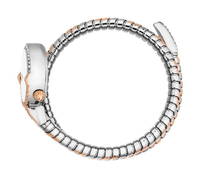 Just Cavalli Just Cavalli Women's Snake Two Tone Silver & Rose Gold Stainless Steel Diamond Watch - 3