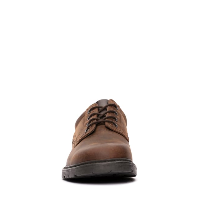 Clarks Clarks Men's Lane Stride Brown Leather Derby Shoes - 3