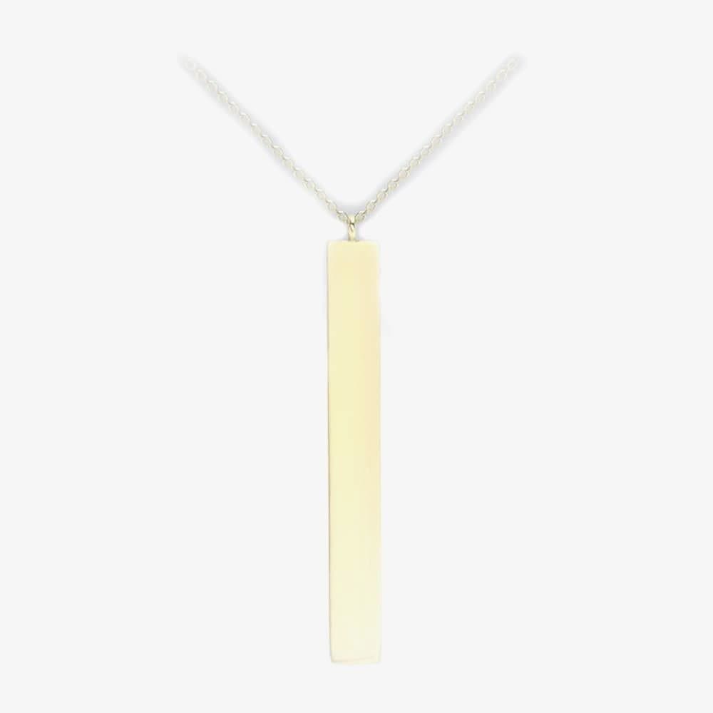 T.H.Baker T.H.Baker Women's 9ct Yellow Gold Vertical Bar Pendant 1.19.7490