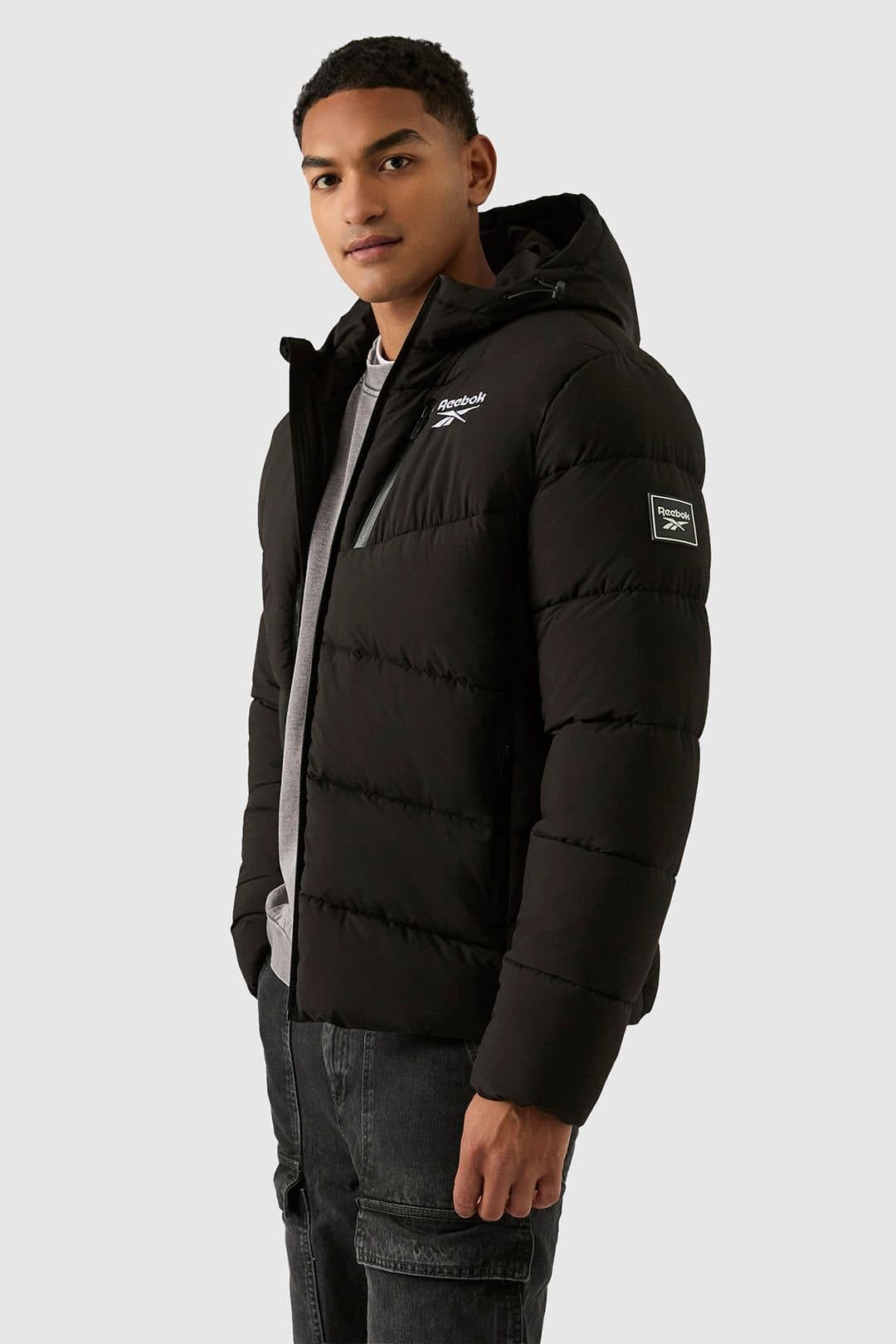 Reebok Reebok Men's Stretch Puffer Jacket in Black