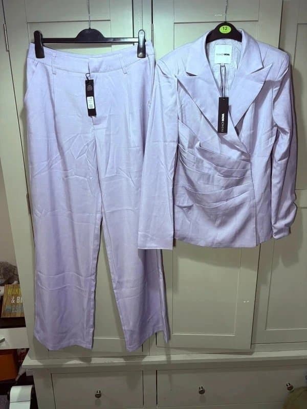 Fashion Nova Fashion nova 2 piece trouser suit with blazer outfit co ord set size 12