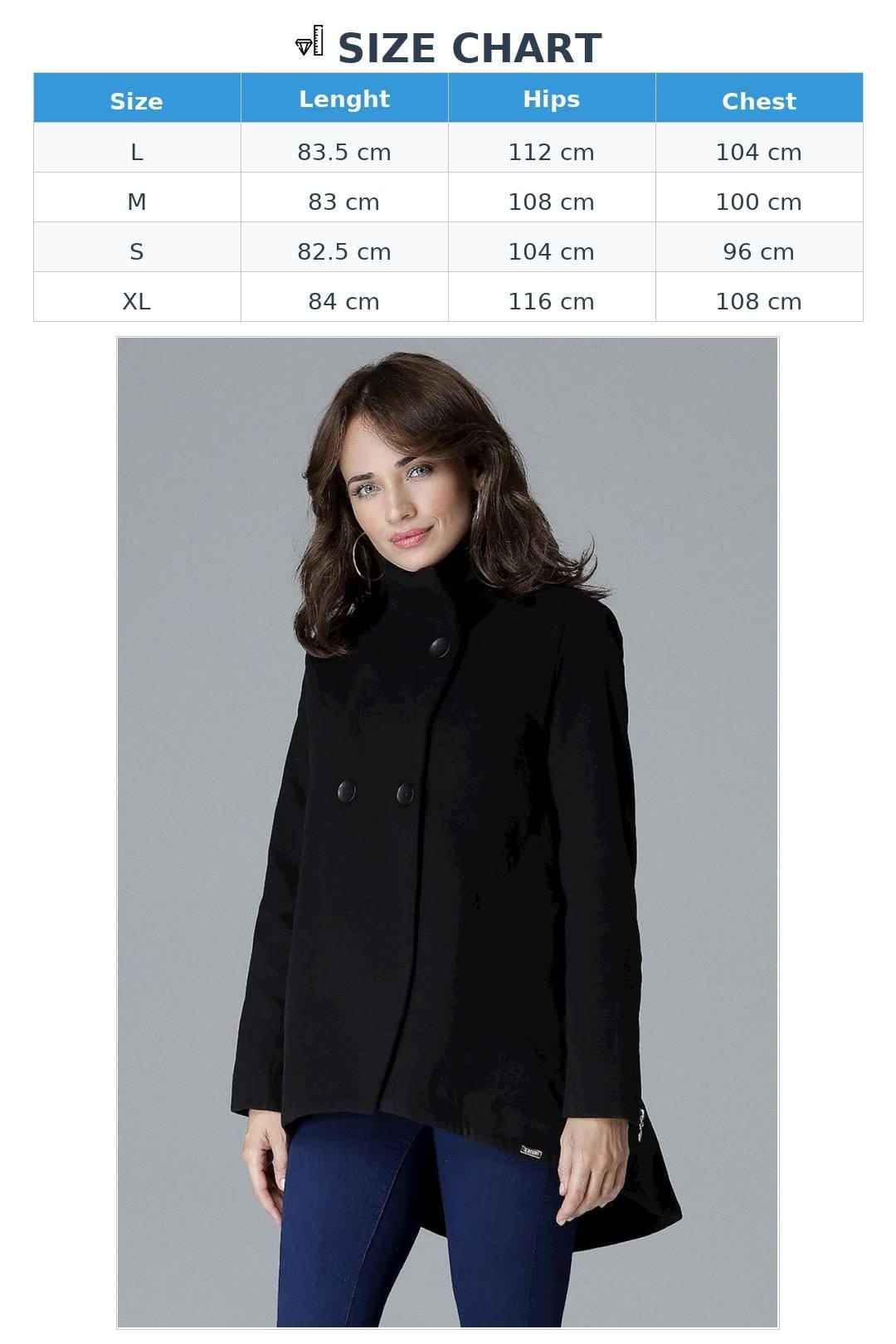 Love Lace Love Lace Women's Modern Stand Collar Two Button Zip Jacket in Black - 4