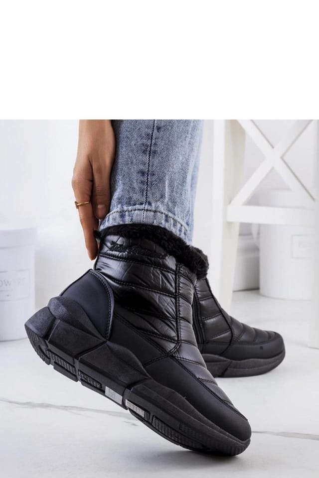 Love Lace Love Lace Women's Lago Snow Boots with Warm Faux Fur Lining & Thick Sole in Black - 3