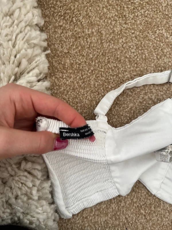 Bershka White corset top