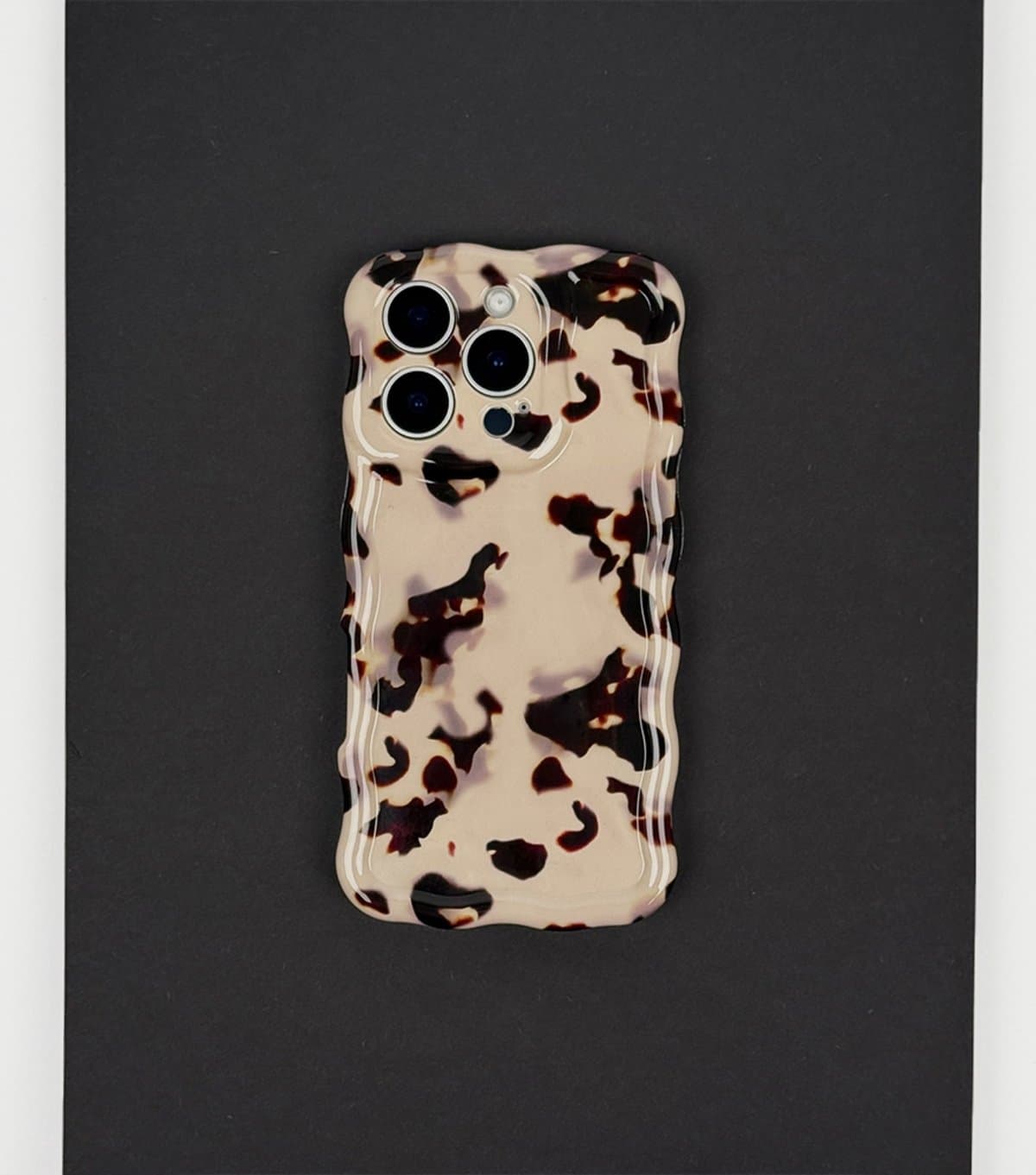 Coconut Lane Cream Tortoiseshell Effect Wavy Phone Case Coconut Lane New Look