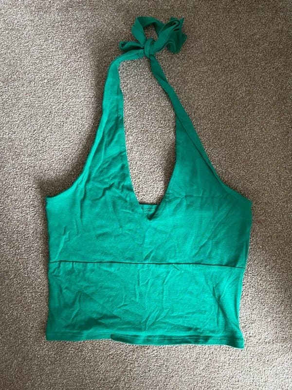 Hollister Hollister Must Have Collection Green Halterneck Cropped Top Women’s Size M