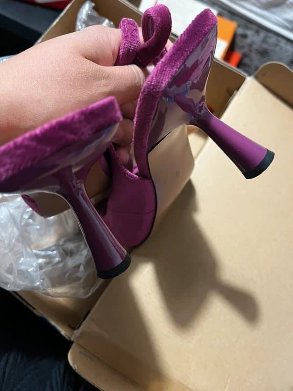 ASOS ASOS design purple midi heels UK size 8