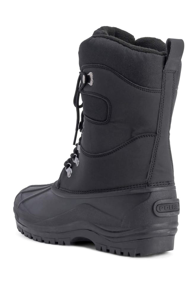 Viva VIVA Men's Polar Men's Waterproof Winter Boots - Lace-Up for Walking & Hiking in Black - 3