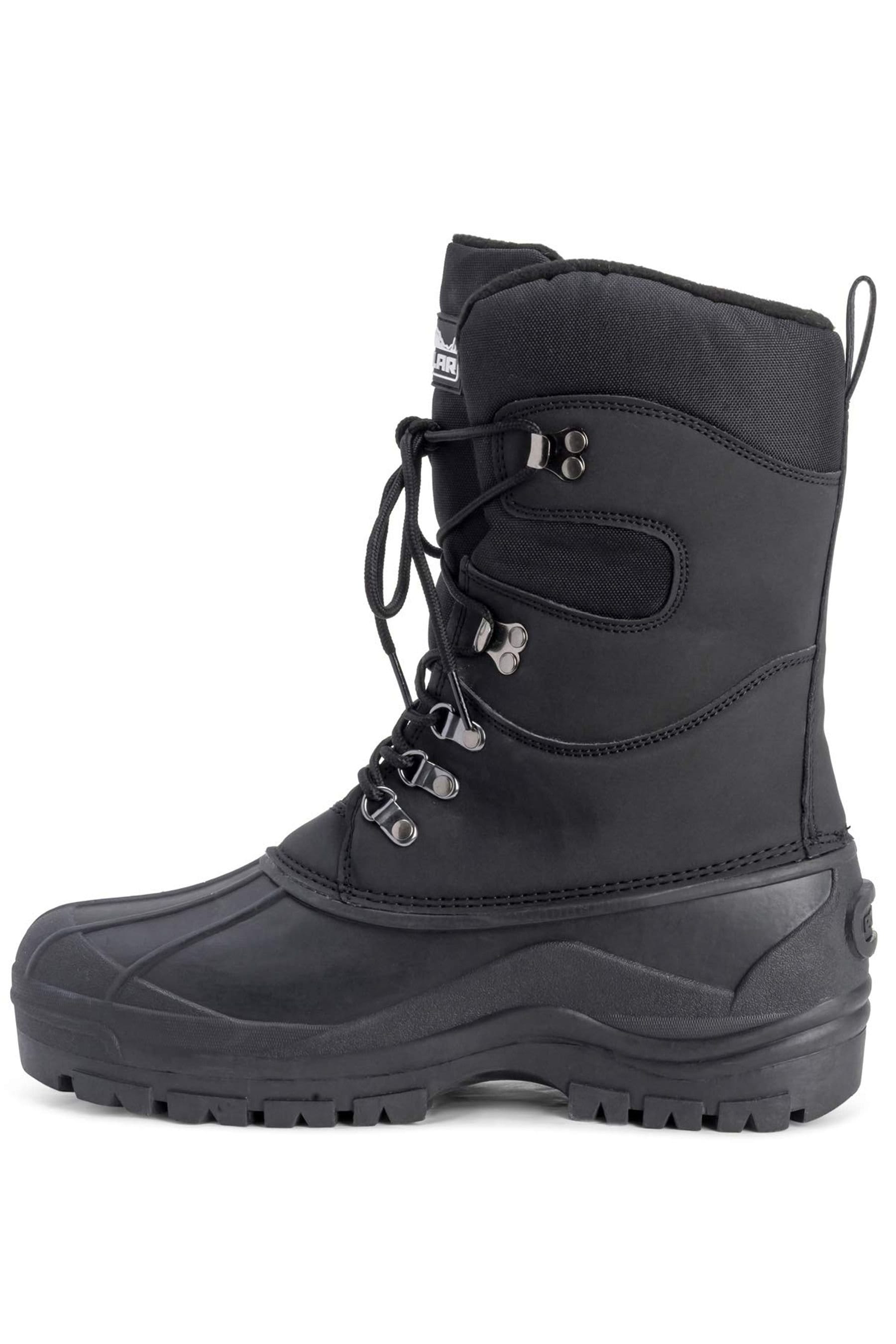 Viva VIVA Men's Polar Men's Waterproof Winter Boots - Lace-Up for Walking & Hiking in Black - 4